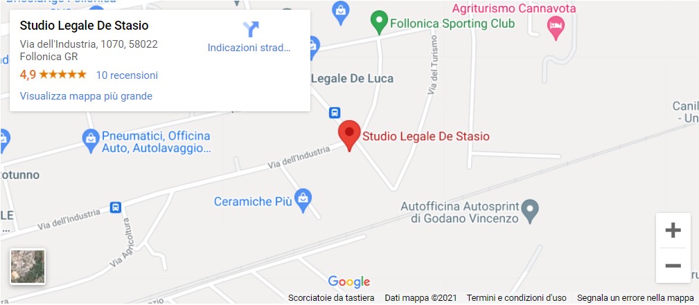 Mappa Studio Legale De Stasio, WQMR+VQ, Follonica, Grosseto